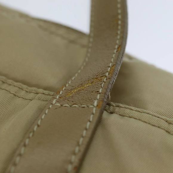 PRADA Tote Bag Nylon Beige Auth 75668 - Picture 9 of 16